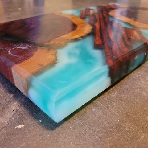 Cedar With Blue Resin Board